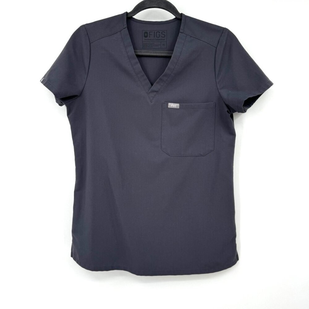Figs Top V neck one pocket technical Collection size XS Slate gray